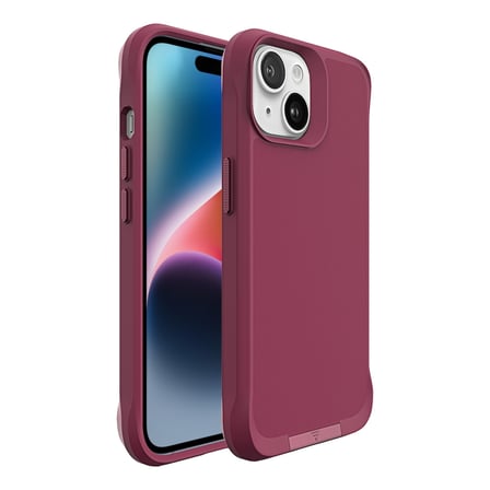Bix iPhone 15 Vortex MagSafe Kılıf Stand Özellikli 3X Korumalı Mikro Fiber İç Yüzey Kırmızı