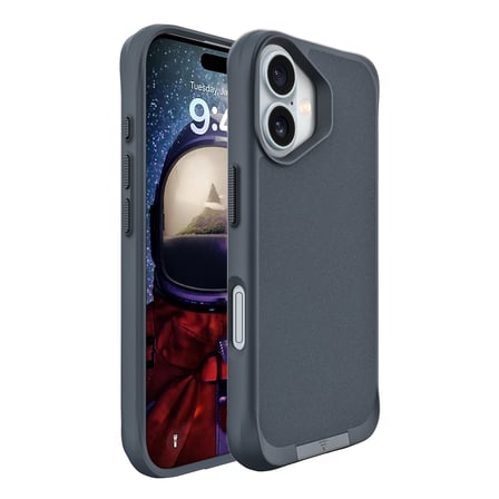 Bix iPhone 16 Plus Vortex MagSafe Kılıf Stand Özellikli 3X Korumalı Mikro Fiber İç Yüzey Lacivert