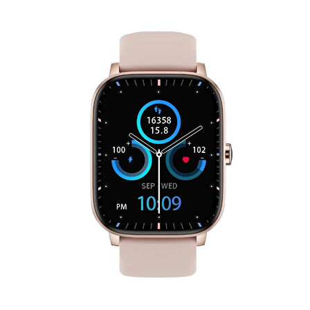 Bix SW03 2.01 inç TFT Geniş Ekran Bluetooth Telefon Görüşme IP67 Suya Dayanıklı Spor ve Sağlık Takip Özellikli iOS Android Uyumlu Akıllı Saat Pembe