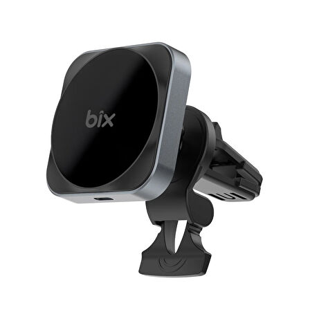 Bix BXCH10 15W Kablosuz Şarj Destekli 180° Ayarlanabilir Manyetik Araç İçi Telefon Tutucu