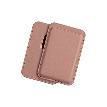 Bix TMW1 iPhone MagSafe Deri Kartlık Manyetik Telefon Cüzdanı Rose Gold