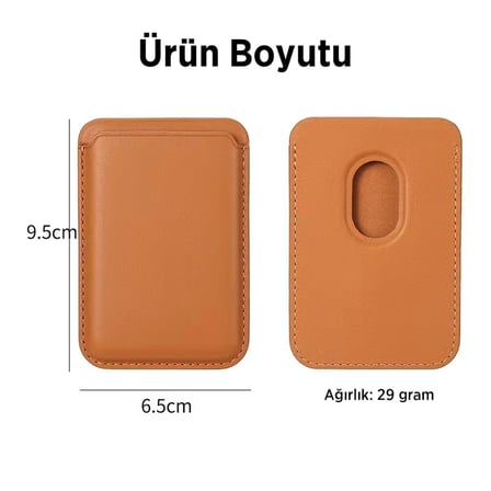 Bix TMW1 iPhone MagSafe Deri Kartlık Manyetik Telefon Cüzdanı Rose Gold