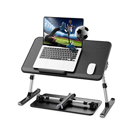 Bix Saiji AL30 Ayarlanabilir Laptop Standı Ergonomik Tasarım 17 İnç Uyumlu Taşınabilir Masa Siyah