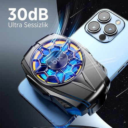 Bix BXCP03G Ultra Sessiz ve Güçlü Telefon Soğutucu Fan Kablolu Kullanım, 4.5-7 inç Cihazlarla Uyumlu, Oyuncular İçin Özel Tasarım