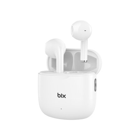 Bix TW11 Bluetooth 5.4 Kablosuz Kulak İçi Kulaklık Çift Mikrofon ENC Gürültü Engelleme Beyaz