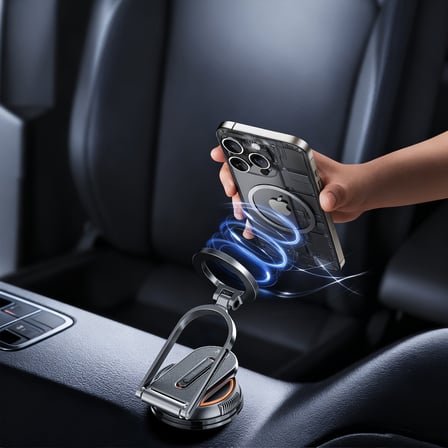 Bix TCH02 Güçlü Vakumlu 360 Derece Ayarlanabilir Cam Torpido Ön Panel Uyumlu Manyetik Araç Telefon Tutucu
