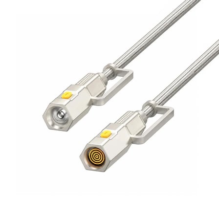 Bix T2IN1C 240W LED Fener ve Alevsiz Çakmak Fonksiyonlu Type-C To Type-C Şarj ve Data Kablosu 1.2 Metre