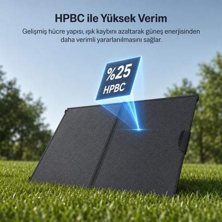 Bix 100W Katlanabilir Taşınabilir Solar Şarj Paneli USB-A Type-C DC Çıkışlı Power Station Uyumlu Outdoor Kamp Karavan Güneş Paneli Konnektör Kit Dahil