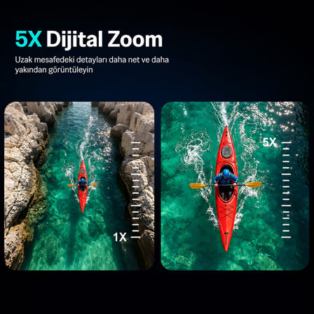 Bix Nexa Dual 5K 30FPS 50MP Wi-Fi Dokunmatik Ekran EIS Özellikli Su Geçirmez Aksiyon Kamerası Motosiklet Bisiklet Kask ve Vlog Kamerası