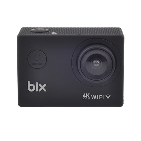 Bix Pulse2 4K 30FPS 20MP Wi-Fi Aksiyon Kamerası 30 Metre Su Geçirmez Kılıflı Bisiklet Motosiklet Vlog Kamerası Siyah