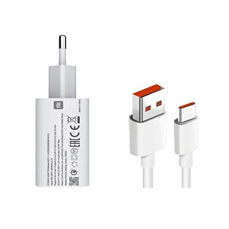 Xiaomi MDY-11-EZ Şarj Cihazı ve Type-C Şarj Data Kablosu