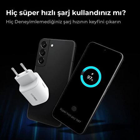Bix Type-C 35 Watt Hızlı Şarj Aleti Beyaz