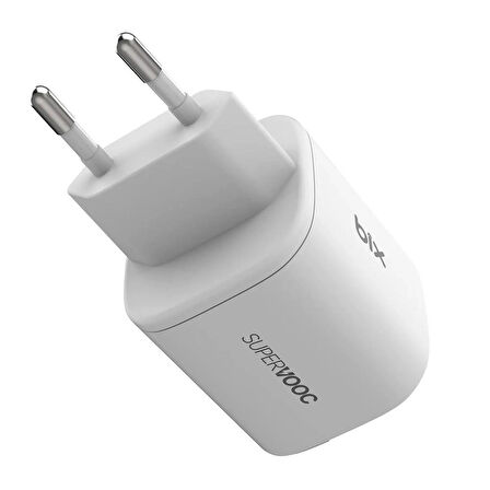 Bix SV67 67W GaN SuperVooc 2.0 Type-C ve USB-A Çift Bağlantı Noktalı Yüksek Hızlı Şarj Cihazı