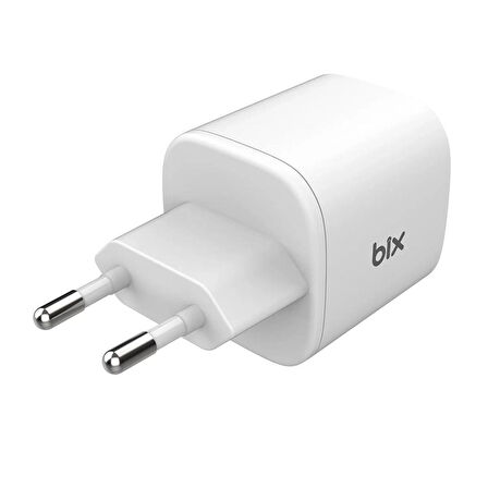 Bix SV67 67W GaN SuperVooc 2.0 Type-C ve USB-A Çift Bağlantı Noktalı Yüksek Hızlı Şarj Cihazı