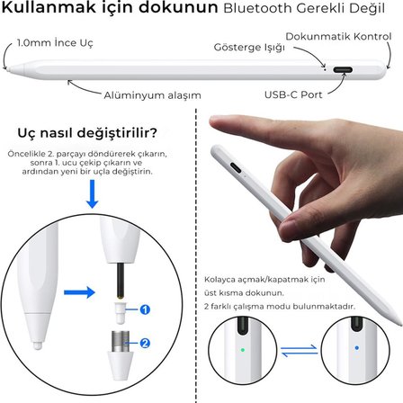 Bix SP02W Dokunmatik Kalem - TEŞHİR