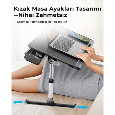 Bix Saiji Mini-K7 Notebook ve Tablet Çalışma Uyumlu Masası Siyah - Outlet