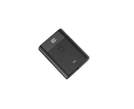 Bix PB20W 10000MAH Type-C ve USB Çift Çıkışlı Dijital Ekranlı Mini Powerbank Siyah