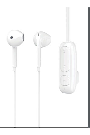 BXA4 Klipsli Bluetooth 5.3 TWS Mikrofonlu Kulak içi Yaka Kulaklık Beyaz