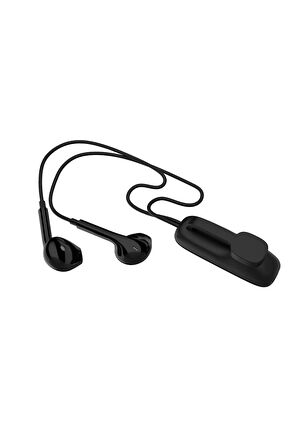 BXA4 Klipsli Bluetooth 5.3 TWS Mikrofonlu Kulak içi Yaka Kulaklık Beyaz