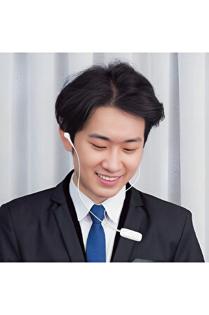 BXA4 Klipsli Bluetooth 5.3 TWS Mikrofonlu Kulak içi Yaka Kulaklık Beyaz