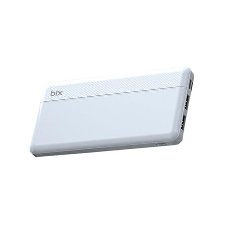 Bix 10000mAh Çift USB Çıkışlı ve LED Bildirimli Portatif Powerbank Beyaz