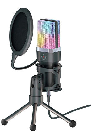 Medya Tech X1R USB Kablolu ASMR Rgb Oyuncu ve Stüdyo Mikrofonu