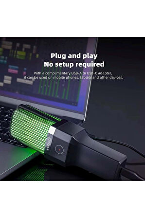 Medya Tech X1R USB Kablolu ASMR Rgb Oyuncu ve Stüdyo Mikrofonu