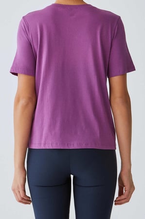 Taş İşlemeli Kadın t-shirt   Fuşya