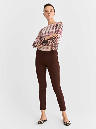 Skinny  Kadın Pantolon   Bordo