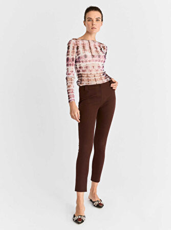 Skinny  Kadın Pantolon   Bordo