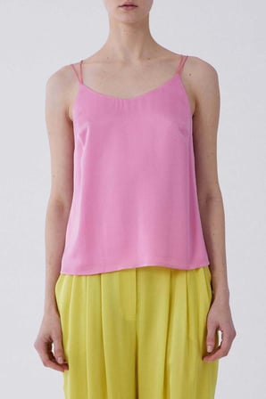 İp Askılı Saten Bluz   Pembe