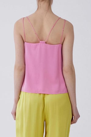 İp Askılı Saten Bluz   Pembe