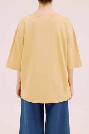 Kısa Kol T-shirt Bej