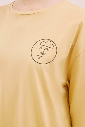 Kısa Kol T-shirt Bej