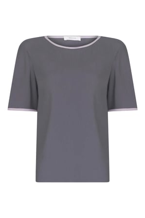 Şerit Detaylı Bluz   Kahve