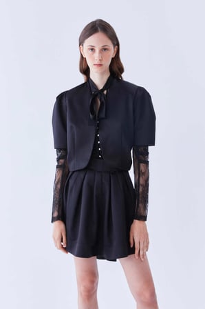 Karpuz Kollu  Bolero   Siyah