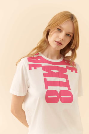 O Yaka T-Shirt   Beyaz