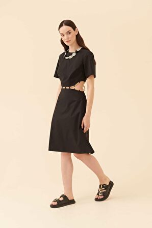 Y23 11022 Elbise   Siyah