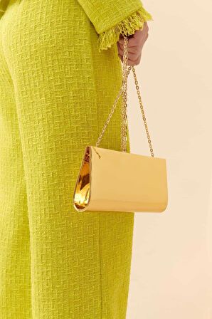 Gold Clutch Çanta   Gold