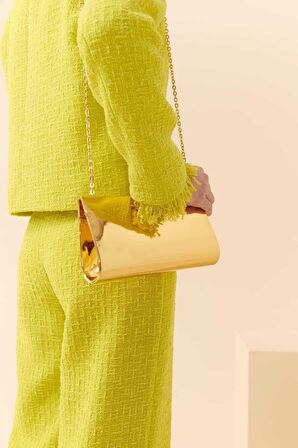 Gold Clutch Çanta   Gold