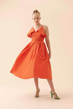 Y23 11319 Elbise   Oranj