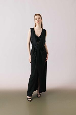 Y24 11308 Elbise Siyah