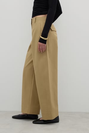 Konik Paça Pantolon Kahve