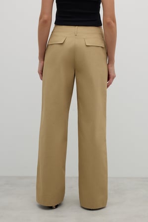 Geniş Paça Pantolon Kahve