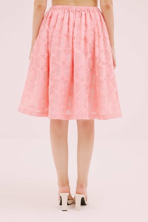 Pileli Midi Boy Etek Coral