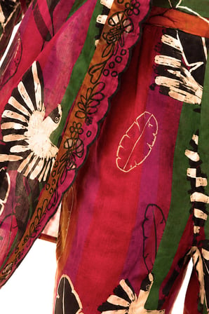 Yakası Nakışlı Kimono Standart Renk