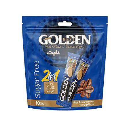 Golden Best 2'si 1 Arada Çözünebilir Kahve Karışımı (10 x 10 g)