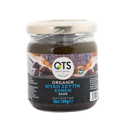 Ots Organik Siyah Zeytin Ezmesi 180gr