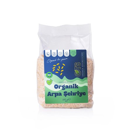 Ots Organik Arpa Şehriye 500 gr (Organik Sertifikalı, Pestisit Analizli)