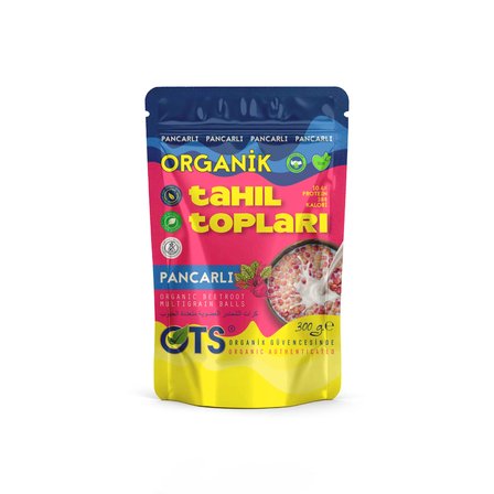 Ots Organik Pancarlı Tahıl Topları 300 gr (Organik Sertifikalı, Pestisit Analizli)